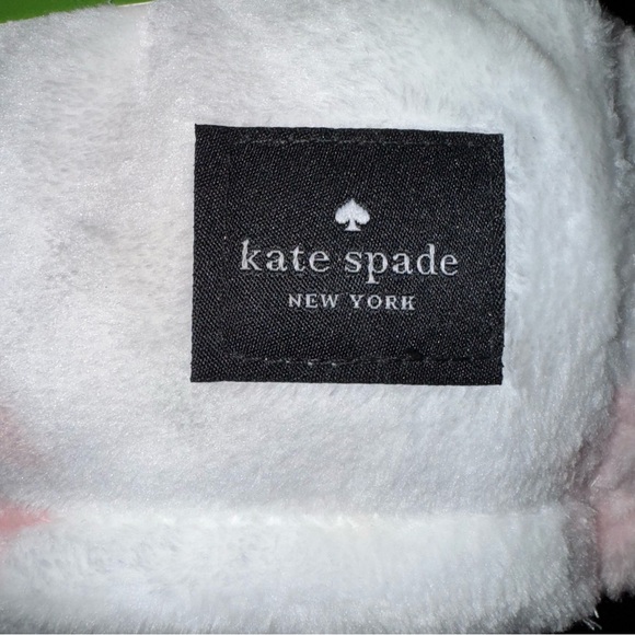 NEW! KATE SPADE Oversized Twin Plush Fleece Blanket White Pink Spade NWT! - Picture 2 of 12